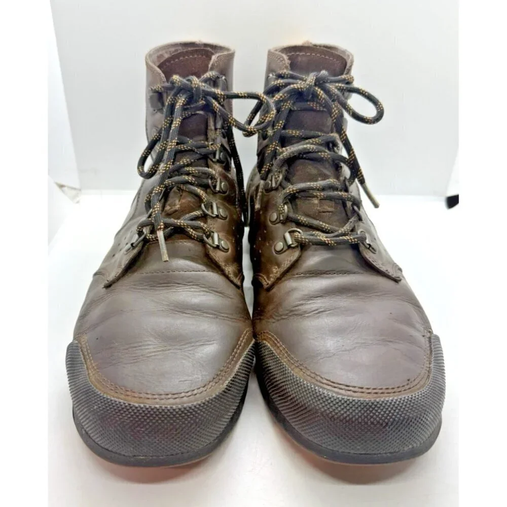 Sorel Ankeny Hiker Mens 13 Brown Leather Outdoors Trail Lace Up Boots NM2100-256